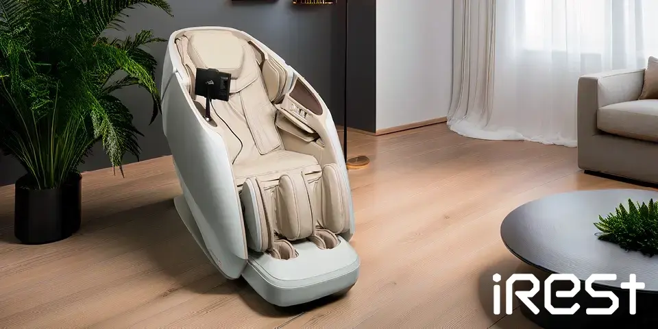 hochmoderner Massagesessel in beige